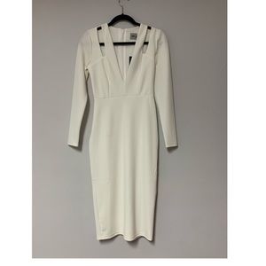Asos white midi dress